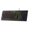 Redragon K513 RGB Membrane Gaming Keyboard, Standard 104 Keys Linear Mechanical-Feel Keyboard w/ 5 Extra On-Board Macro G Keys, Dedicated Media Control, Solid Metal Top Case